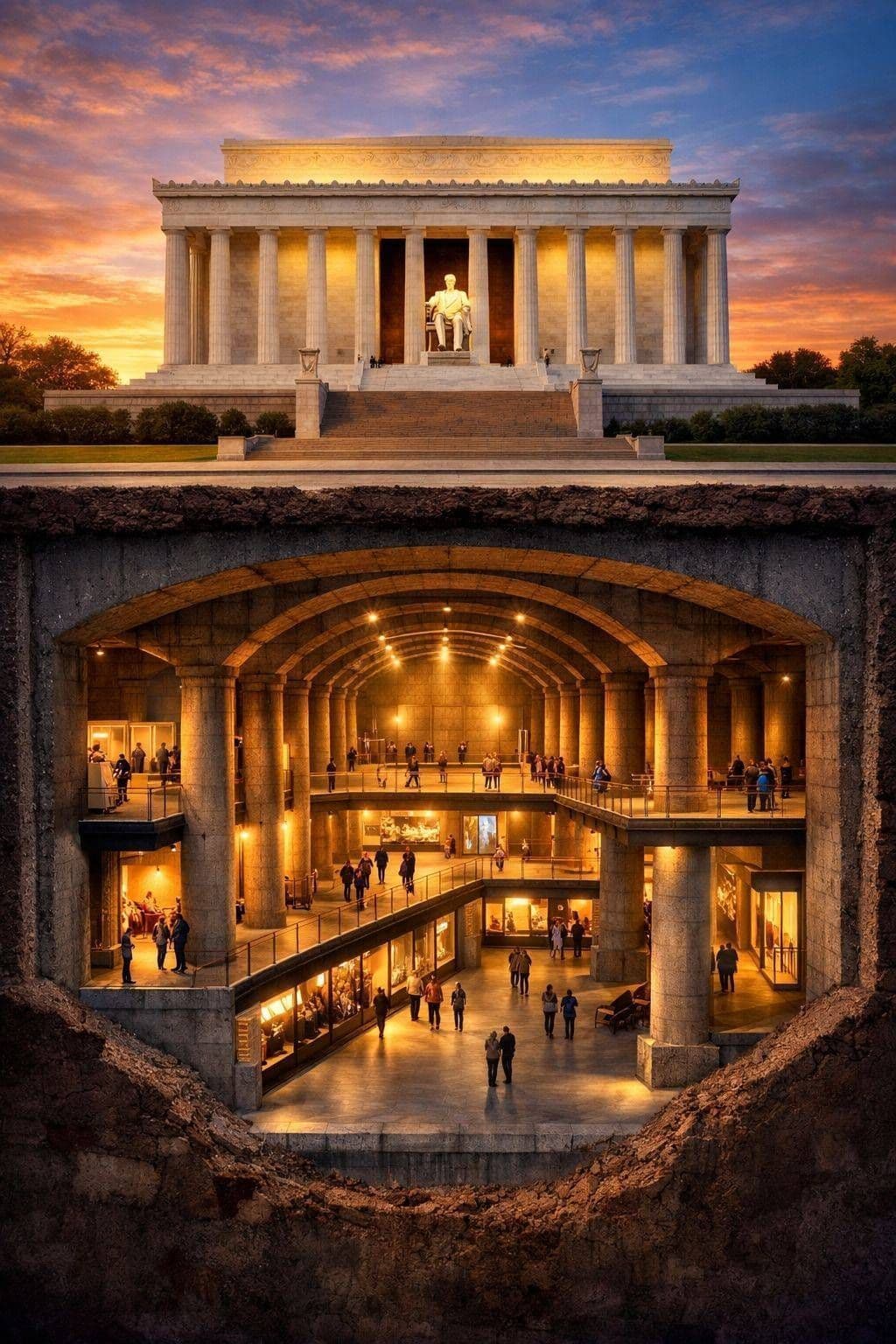 lincoln-memorial-undercroft-concrete-columns-interior-69caae413e1a8